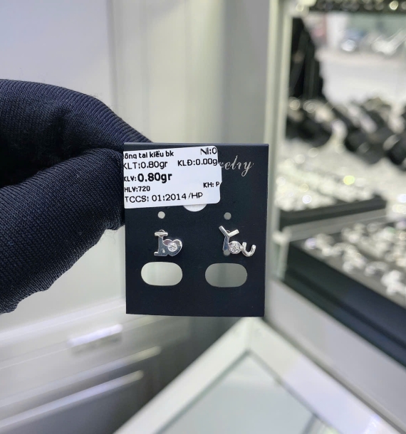 Bông Tai Bạch Kim VT750 VT34