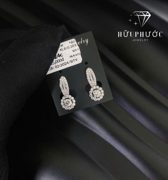 Bông Tai Vàng Trắng VT416 VT22