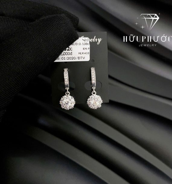 Bông Tai Vàng Trắng VT416 VT6