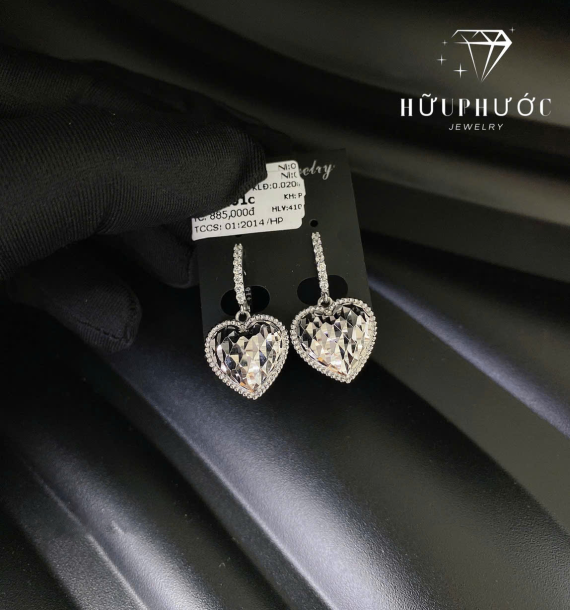 Bông Tai Vàng Trắng VT416 VT70