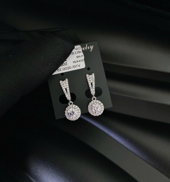 Bông Tai Vàng Trắng VT416 VT7