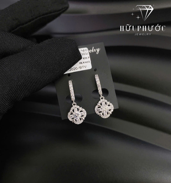 Bông Tai Vàng Trắng VT416 VT14