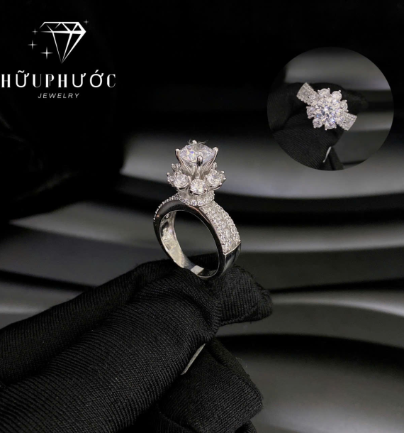 Nhẫn Nữ Vàng Trắng VT416 VT53