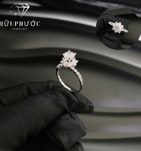 Nhẫn Nữ Vàng Trắng VT416 VT44